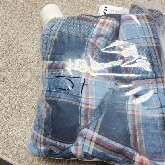 Red Head Brand Co. Mens XLT Button Down Plaid Casual Shirt Blue Red Long Sleeve - Picture 7 of 7